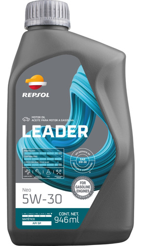 Aceite Sintético Repsol Leader Neo 5w30 Sp, 946ml 12 Piezas