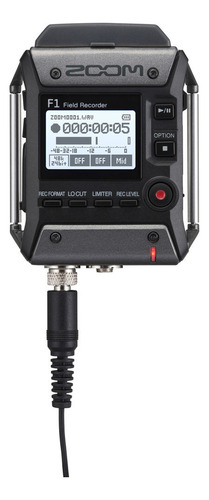 Zoom F1-lp Gravador Portátil Com Microfone Lapela Preto