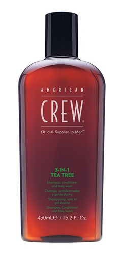 Imagen 1 de 1 de American Crew  3 In 1 Tea Tree X 450 Ml