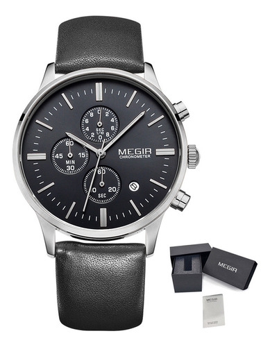 Relojes Para Hombre Chronograph Sport Military Watch Leather