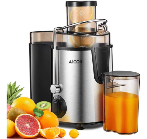 Exprimidor Y Extractor De Jugos Aicok Libre De Bpa, De Acero