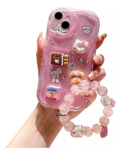 Ff Funda 3d Hello Kitty Para iPhone 13 14 15