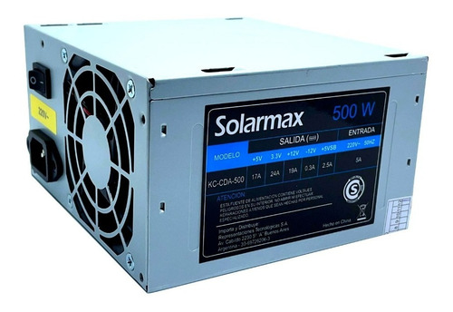 Fuente Solarmax Para Pc 500w Con Cable