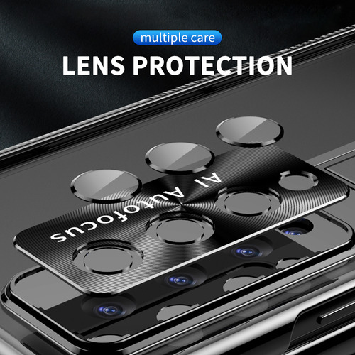 Funda Transparente Para Teléfono Samsung Galaxy Z Fold 3 Y 4 Color Negro Transparente For Galaxy Z Fold 3