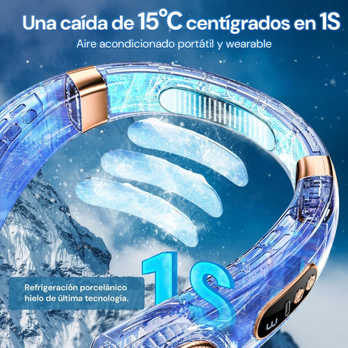 Ventilador Cuello Usb Recargable Ventilador Cuello Sin Aspas