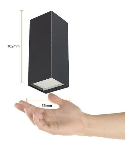 Imagen 4 de 4 de 4 Luminarias Para Muro Exterior, Gris 9w, Luz Cálida