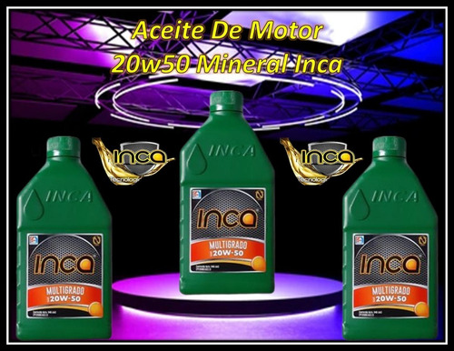 Aceite De Motor  20w50 Mineral Inca