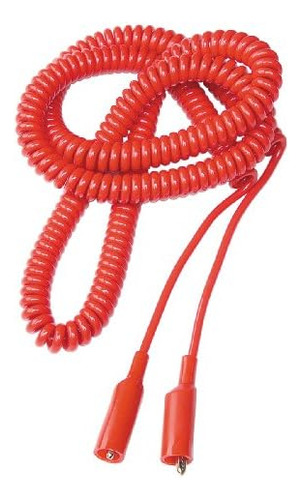 3903 24' Extra Long Coiled Cord Jumper Lead With Alliga...