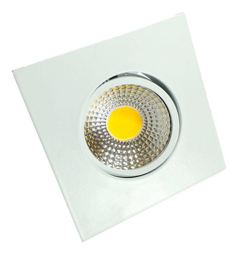 10 Lâmpada Spot Led Cob Direcionável 5w Redondo / Quadrado