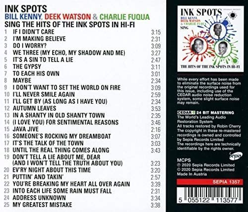 Cd: Canta Los Éxitos De The Ink Spots En Alta Fidelidad