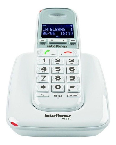 Teléfono Intelbras TS 63 V inalámbrico - color blanco