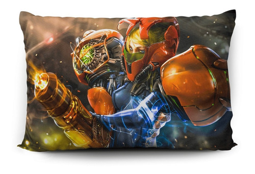 Imagen 2 de 5 de Funda De Almohada Super Metroid 70x45cm Vudú Love