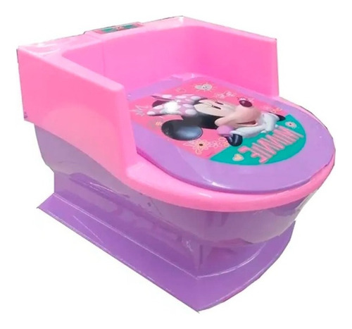 Bañito Entrenador Para Bebe Infanti Cenefa Minnie Color Lila/rosa