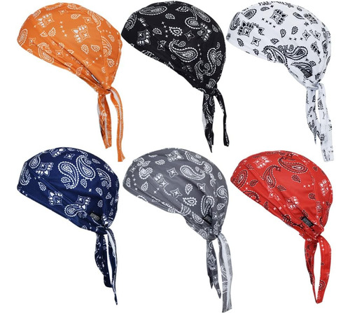 Gorras Supeniu Doo Rags Paisley Skull Gorras Casco Liner