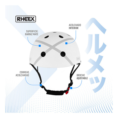Casco Urbano Para Monopatín Bici Con Ventilación Y Confort Blanco L