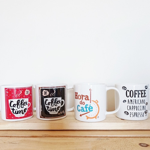 Imagem 6 de 6 de Caneca Xícara Café 100 Ml 4 Unidades