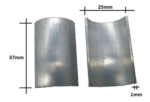 Imagem 3 de 3 de Bucha Calço Guidão De 22.2mm Para 25.4mm Bicicleta Bike