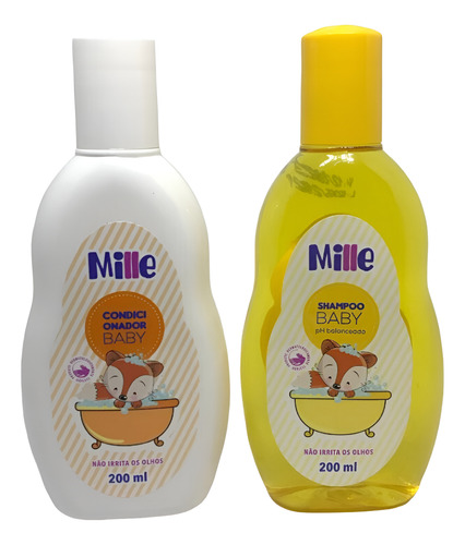 Kit Shampoo E Condicionador 200ml BebĂȘ - Mille