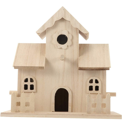 Casa De Madera Para Pájaros, Sin Terminar, Para Pintar...