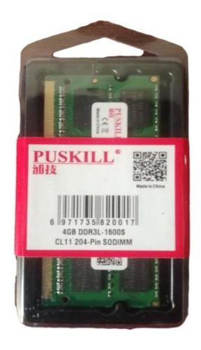 Imagen 2 de 2 de Memoria Ram 4gb Ddr3l 1600s Pc12800 Puskill Laptop Portátil