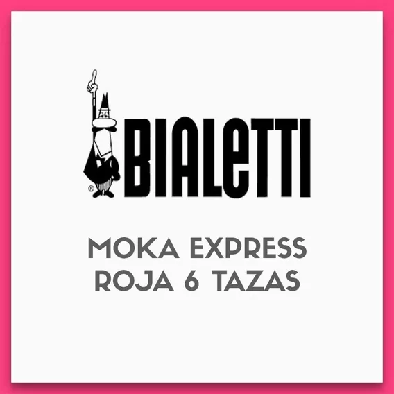 Cafetera Italiana Bialetti Moka Express 6 Tz Roja