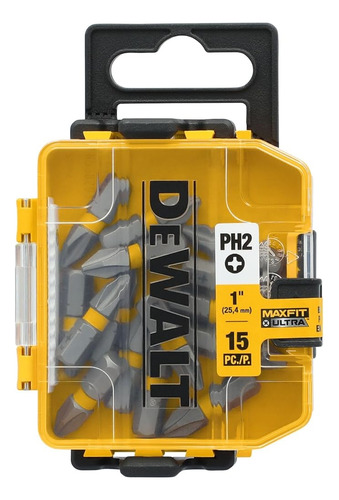 Set 15 Puntas Phillips 1'' Ph2 Maxfit Dwa1ph2umf15 Dewalt