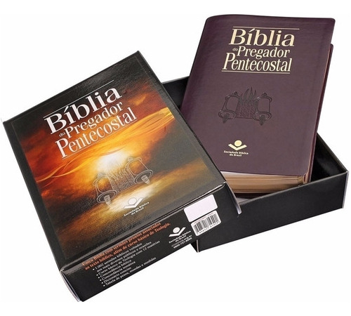 Livro Bíblia Do Pregador Pentecostal - Capa Vinho - Editora Sbb [0000]