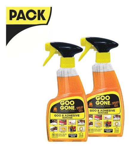 Removedor De Adhesivos Spray Gel Goo Gone 2 X 355 Ml