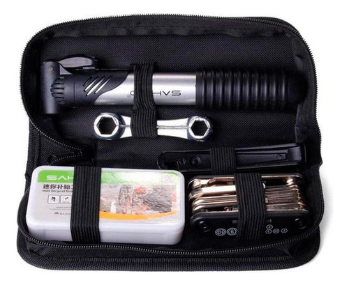 Kit Manutenção Bike Bomba Bolsa Selim Tsw Canivete Remendo