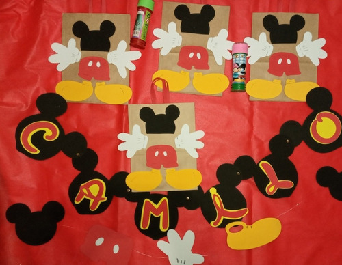 Imagen 4 de 5 de Cortina Mickey Mouse Guirnalda Cumpleaños Mickey