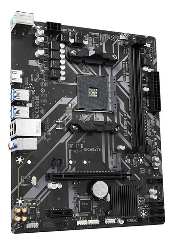 Tarjeta Madre Gigabyte B450m K Socket Am4 Color Negro