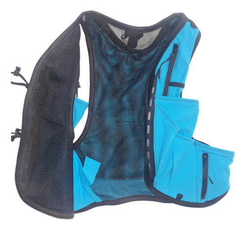 Chaleco Hidratacion Als Running Trekking Trail 7lts Colores Celeste Xs/s