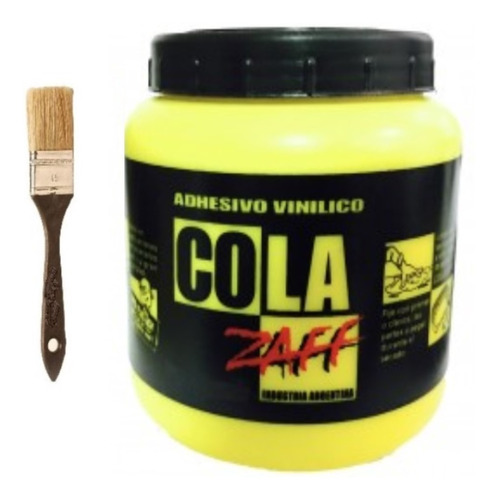 Combo Cola Vinilica Adhesivo Zaff X 1 Kg + Pincel 