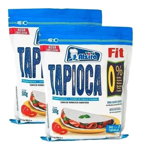 2x Massa De Tapioca Fit Vovó Alzira 500g