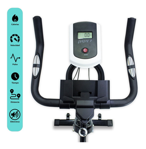 Imagen 2 de 10 de Bicicleta Spinning Fija Profesional Regulable Pulsómetro