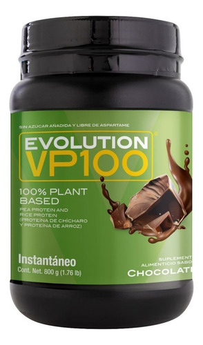 Evolution Nutrición Deportiva Proteina Vegetal Vp100  De Arroz Y Chicharo 800 G Sabor Chocolate