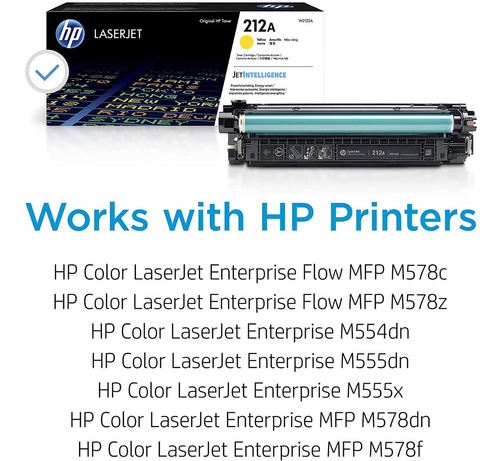 Imagen 2 de 5 de Toner Hp Serie 212a Modelo (w2122a) Yellow Original Sellado