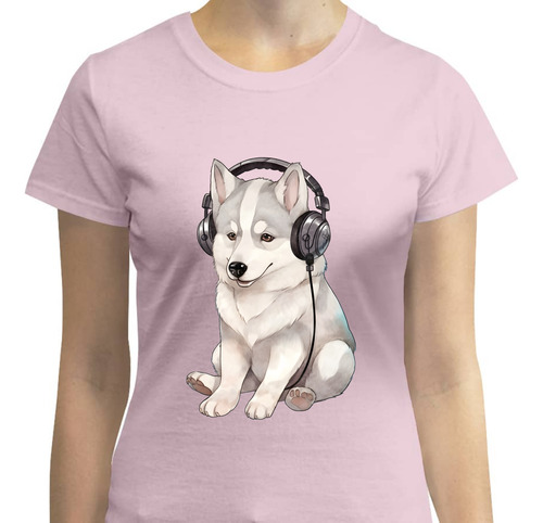 Playera Siberian Husky Audifonos - Perro - Dog Lover