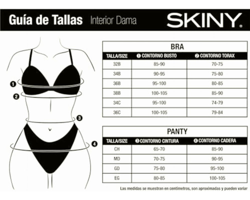 Skiny 73412 Ropa Interior Estilo Bikini Corte Clásico Para