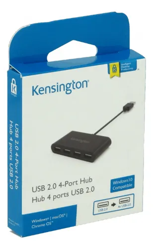Kensington Hub 4-usb2.0 No Permite Fuente De Poder Cable-10c