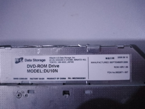Lector Dvd Dell Modelo: Du10n (Usado)