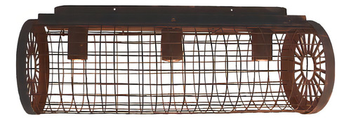 Lampara Vintage Sobreponer En Techo Color Oxido 25.5w E27 Color Marrón