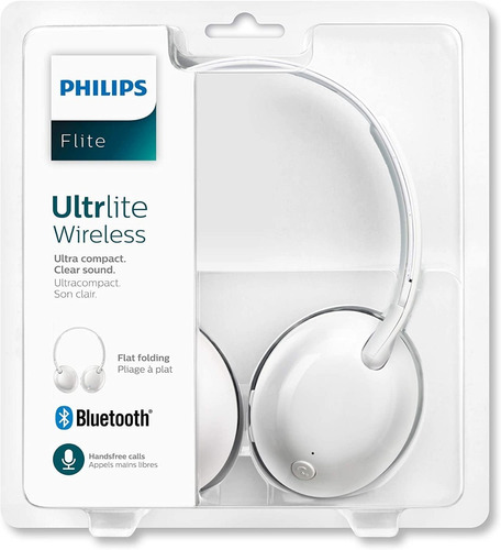 Audifono C/microf. Philips Bluetooth Shb4405 Blanco