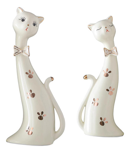 Esculturas De Gatos De Pareja Decorativas Para Decoración