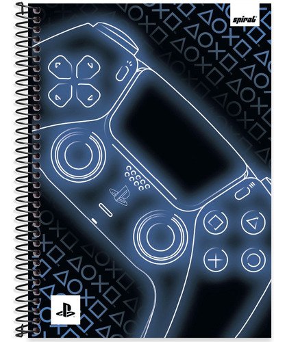 Caderno Universitário Capa Dura 1x1 80 Folhas Playstation