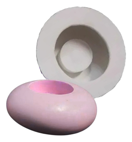 Molde Forma Silicone Resina Porta Vela Luminária Vaso