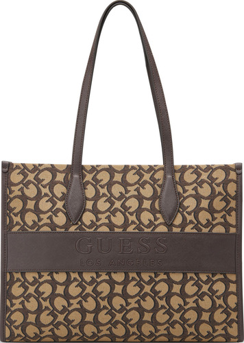 Bolsa Satchel Para Mujer Ff948222-bro Color Café Guess