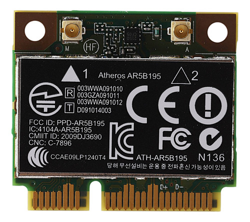 Tarjeta Inalámbrica Ar9285 Ar5b195 150m+bt3.0 Half Pci-e Sps