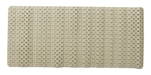 Alfombra Baño Pvc 35x78cm Cuadrados Beige