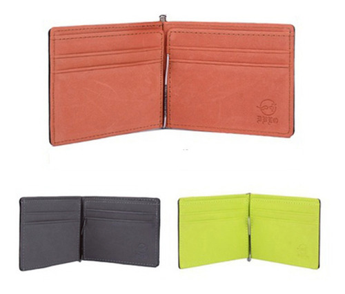 Salm Wallet Billetera Bi-fold Impermeable Con Clip Sintético